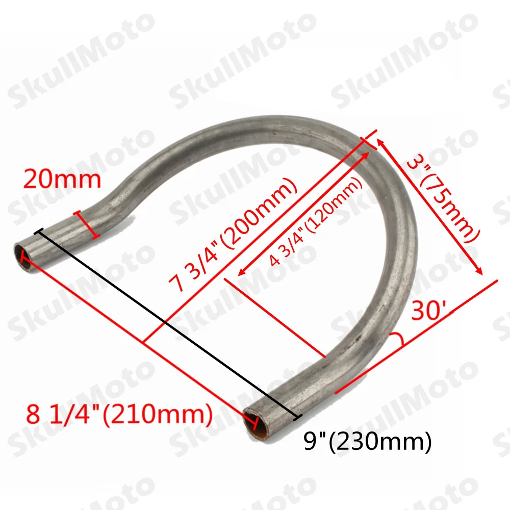 230mm Motorcycle End Brat Style Seat Frame Hoop Loop 20mm Tube Cafe Racer Bobber Tracker For Honda Suzuki Yamaha CB750 CB500 550 |