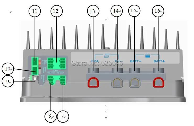Контроллер заряда солнечной батареи eTracer ET6415BND 60 А 12 В 24 36 48 В|control system for christmas