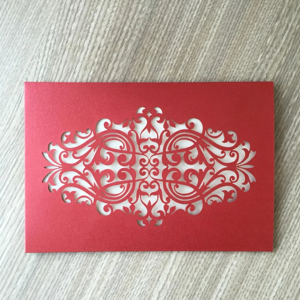 20 шт. кружевная романтическая открытка для приглашения на свадьбу с узором