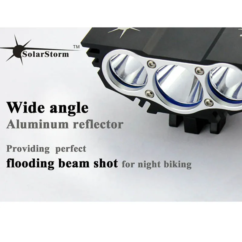 Фонарь налобный SolarStorm X3 XM L T6 светодиодный Аккумуляторный с 4 аккумуляторами