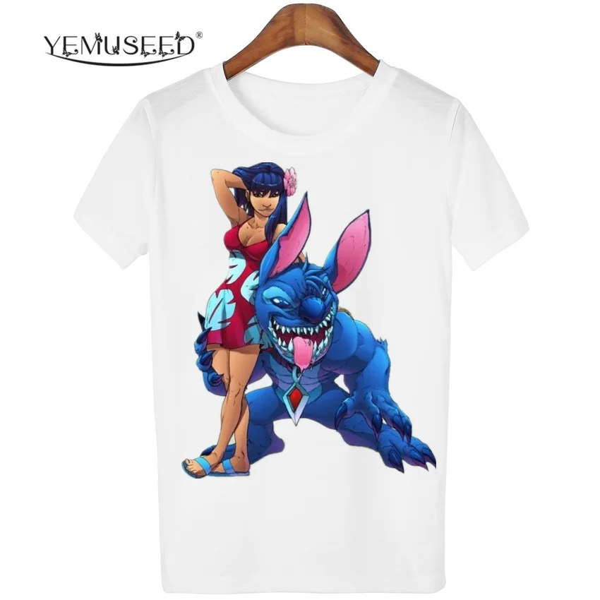 Модная футболка с принтом персонажа женская милым мультяшным женские футболки