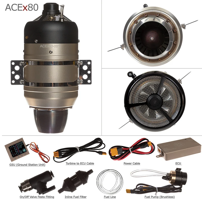 ACEx ACEx80 бесщеточный 8 кг w/Бесщеточный насос РЦ турбина двигателя