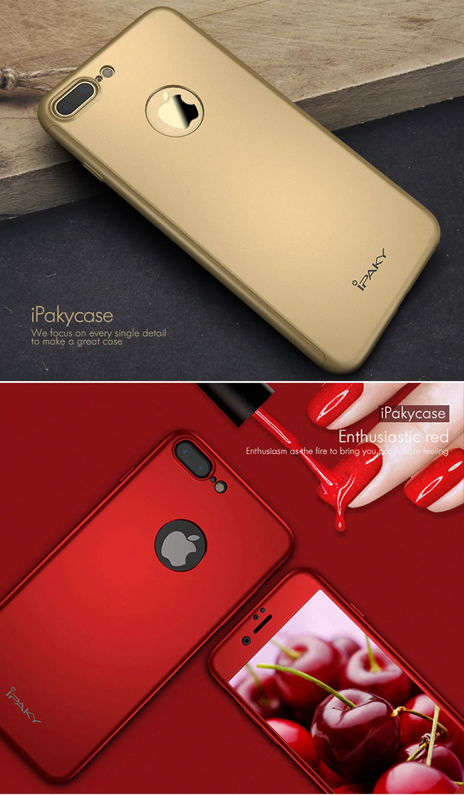 3 в 1, полный защитный чехол для Iphone 5S, IPAKY, 360 градусов, чехол для iPhone X, 7, 8 Plus, противоударный жесткий PC, 6 S, чехол s