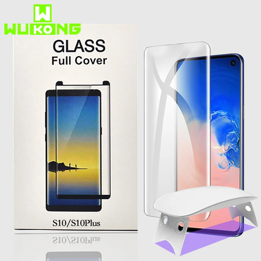 УФ Full Glue Защитная пленка для экрана Samsung Note20 ультра Примечание 10 плюс S20 S21 Ультра