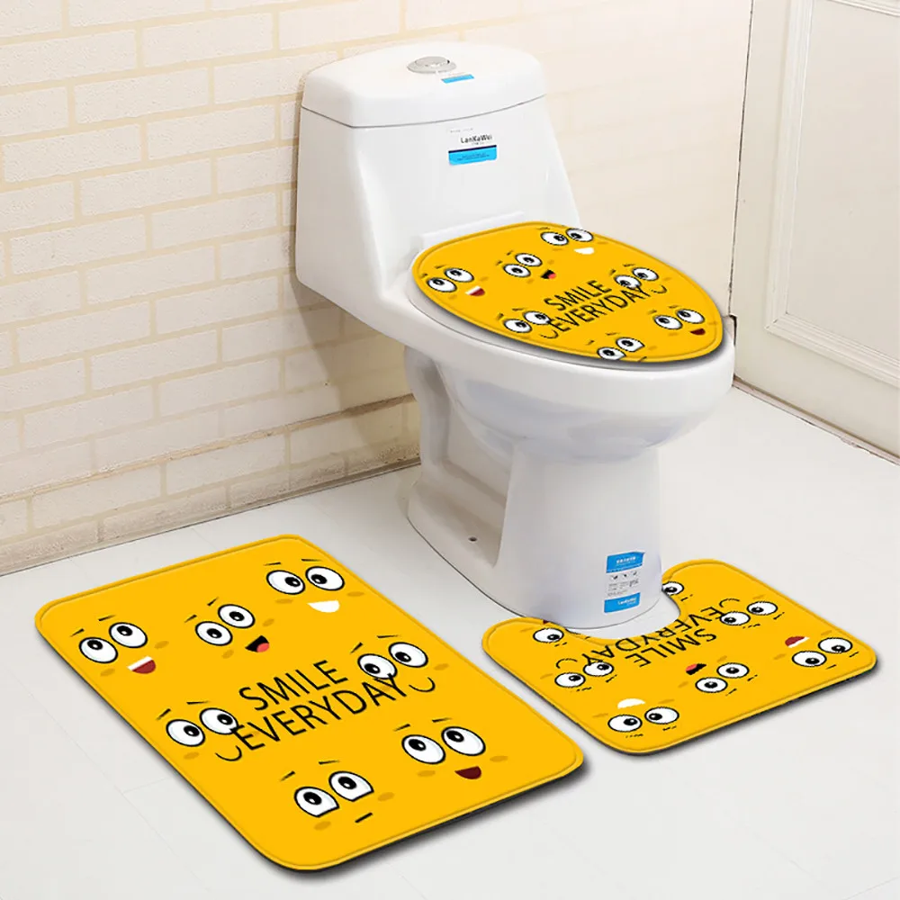 Противоскользящие коврики для ванной комнаты маленький желтый коврик набор из