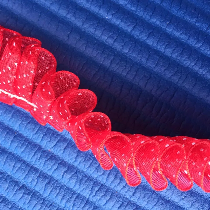 Лента кружевная в горошек 10 цветов 25 мм