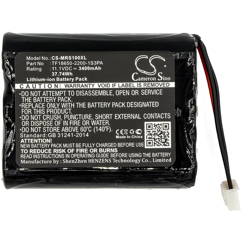 Cameron Sino 3400mAh аккумулятор TF18650-2200-1S3PA для Marshall Stockwell - Цвет: Black