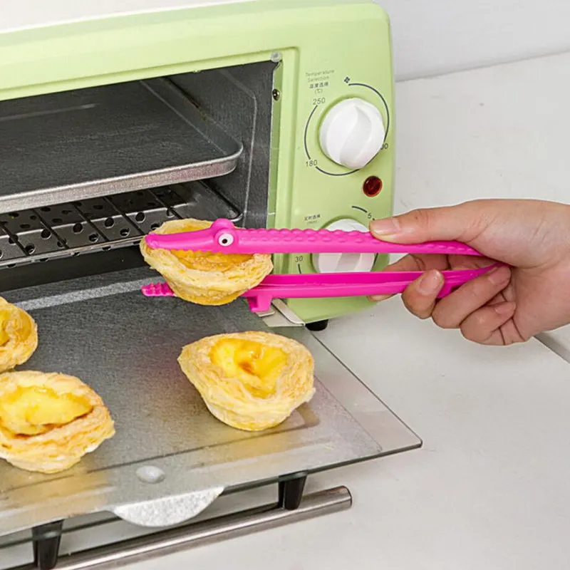 Silicone Kitchen Tongs BBQ Tong tools Cooking Salad Serving Animal Cute Handle Food Grade Clip Clamp Accessories | Дом и сад