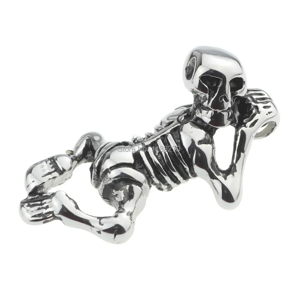 Крошечный скелет европейский кулон из нержавеющей стали Очаровательное