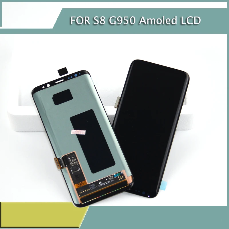 ЖК экран для Samsung Galaxy S8 дисплей G950 G950F сборка супер Amoled Замена|Экраны мобильных