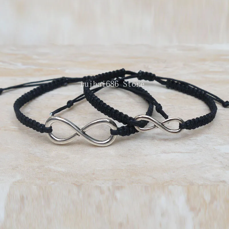 Бесконечность очарование Парные браслеты его и ее любит Подарок на годовщину