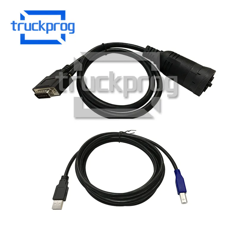 Диагностический кабель TruckProg 9 контактный и USB разъем для JCB электронный сервисный