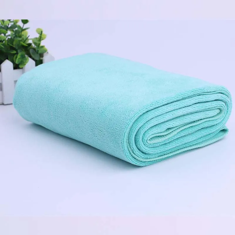 light blue Банное полотенце из микрофибры, полотенце для лица s для взрослых, однотонное мягкое супер абсорбирующее быстросохнущее полотенце для ванной - Цвет: light blue
