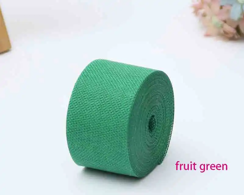 fruit green 2 м/лот 5 см лента из джута, мешковины, цветная натуральная джутовая пеньковая ткань, Hessian лента, сделай сам, Свадебный декор, подарочная упаковка, вечерние принадлежности - Цвет: fruit green