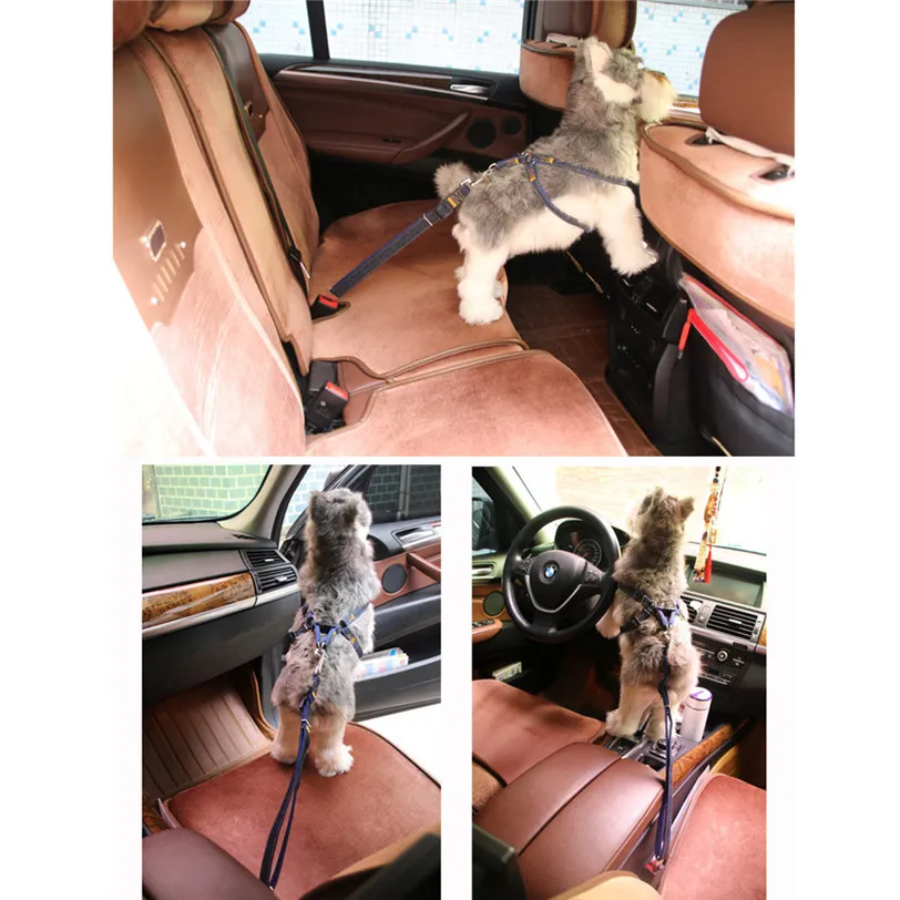 Регулируемый автомобильный ремень безопасности для собак нейлоновое сиденье