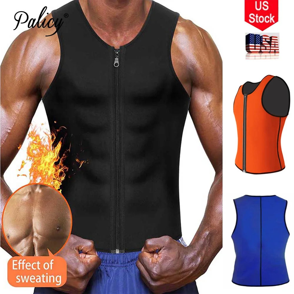 

Men's Neoprene Shaper Waist Trainer S-3XL Vest Tank Tops Shapewear Tummy Control Body Trainer Girdle Belt Male Shapers Fajas Top