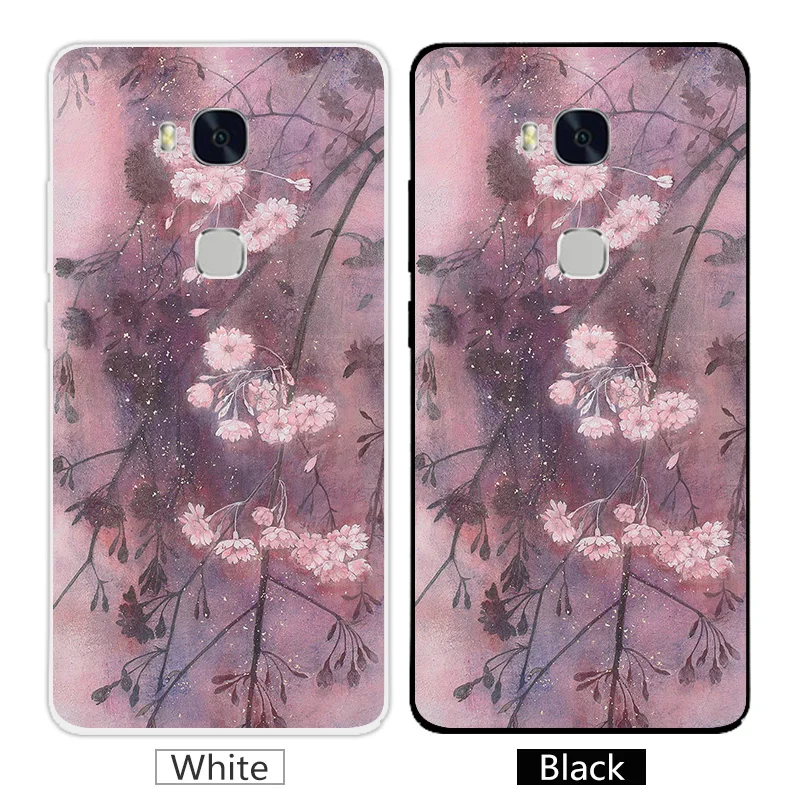 5.5inch for Huawei Honor 5X Colored Phone Case Soft Silicone Play Back Black Cover GR5 KIW-TL00 KIW-TL00H |