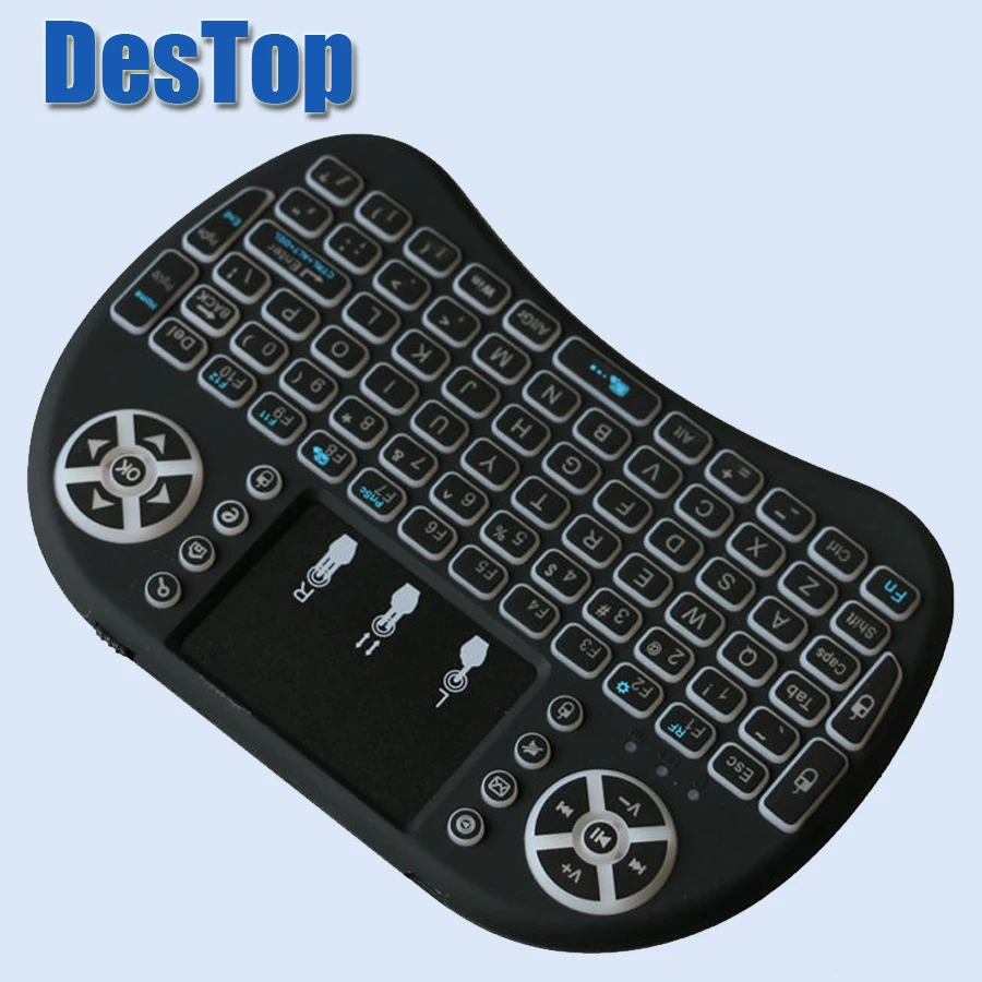 20pcs Original i8 English Russian 2.4GHz Wireless backlight mini Keyboard 3 color Touchpad mouse Android TV BOX Mini PC | Электроника