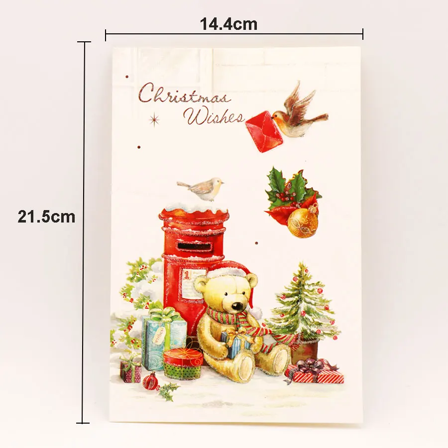 8 шт./компл. с изображением &quotОлень&quot Рождественская открытка для детей на день