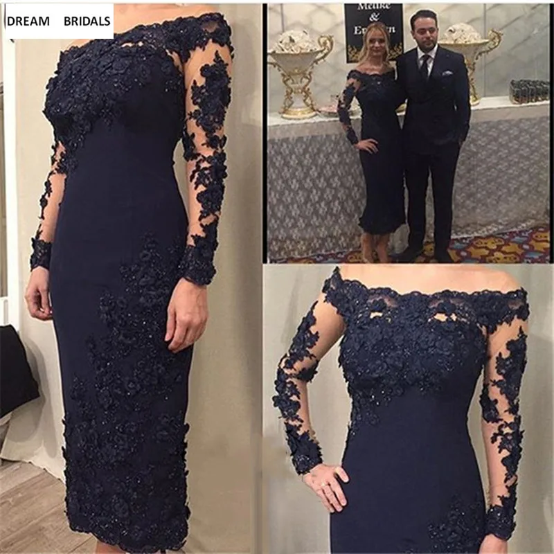 Платье-футляр из атласа темно-синего цвета платье для мамы и дочки с кружевами