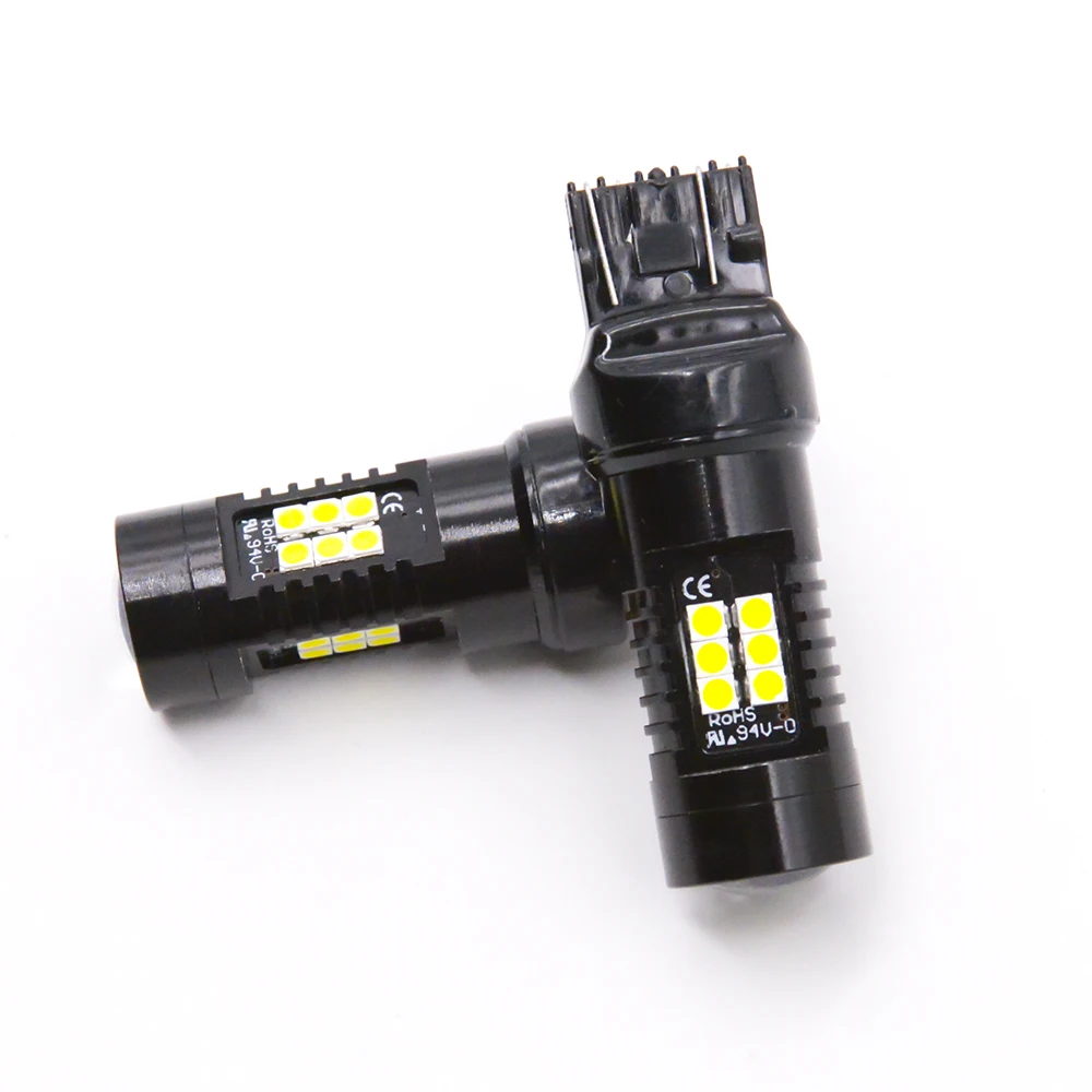 2x T20 7443 W21/5W 7444 LED Car Brake Light 3030 SMD 7440 w21w Turn Signal Daytime Running DRL White Red Yellow | Автомобили и