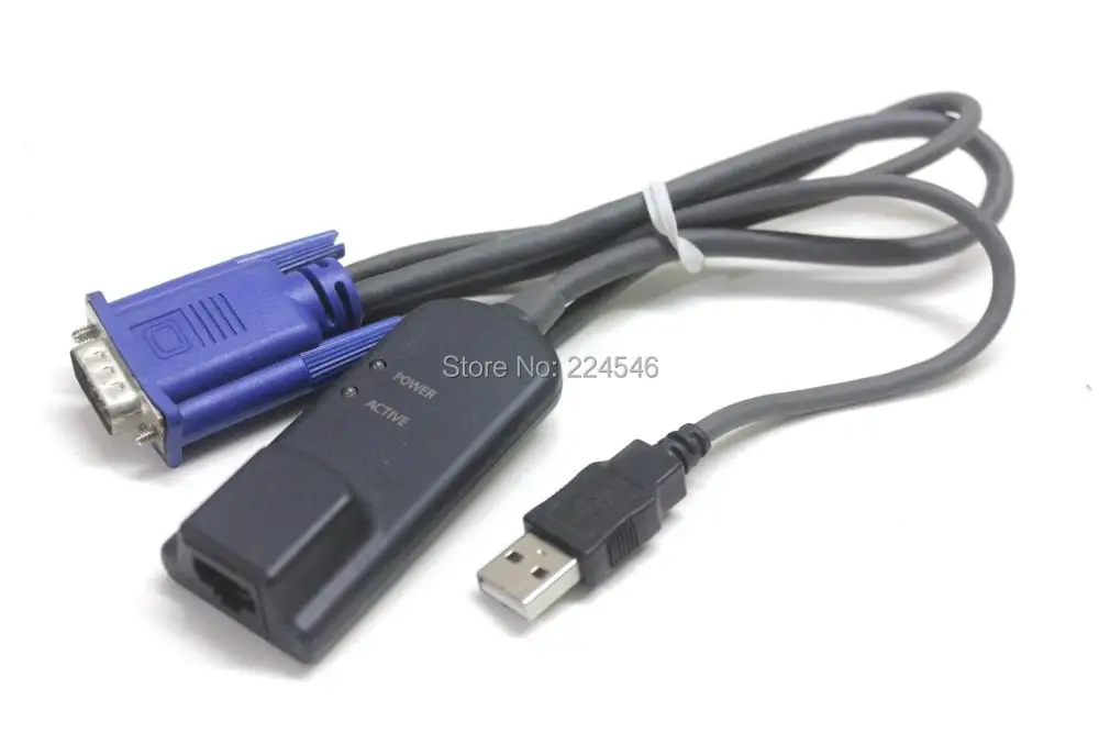 Б/у KVM-переключатель виртуального медиа-модуля кабеля для Avo-cent DSAVIQ-USB2 520-430-503
