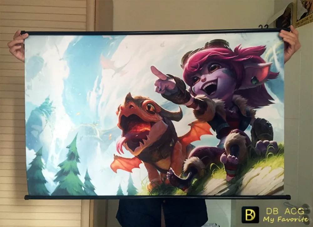 "League of Legends: Tristana" HD игра свитки Плакат Бар Кафе украшение дома баннеры висит