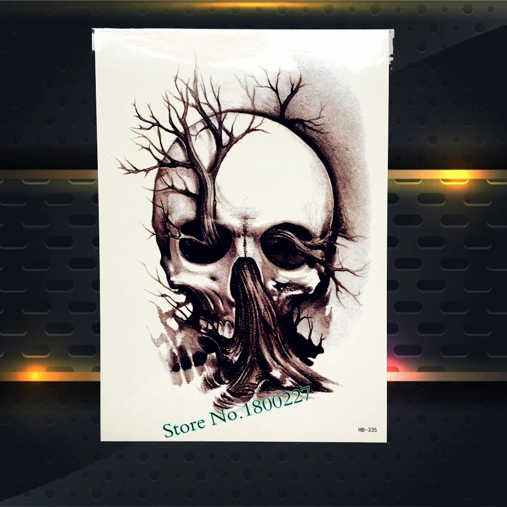 Большие временные татуировки летнего стиля пляж водонепроницаемая мнимый