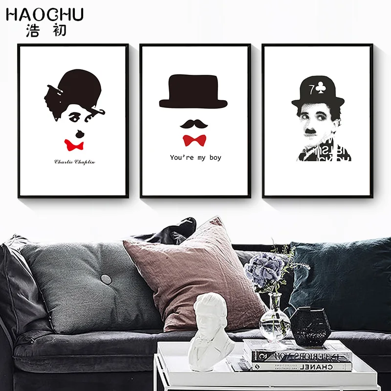 Современная комедия HAOCHU картина со звездами искусство для гостиной домашний