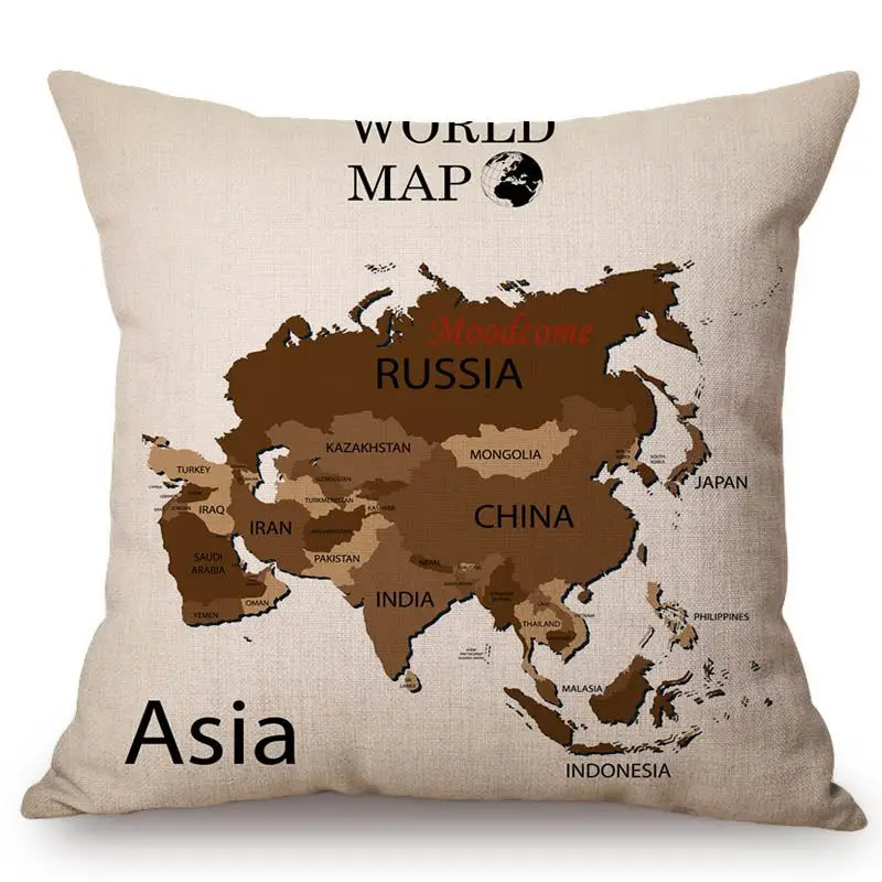 Чехол для дивана с изображением карты мира Северной Европы Азии Австралии