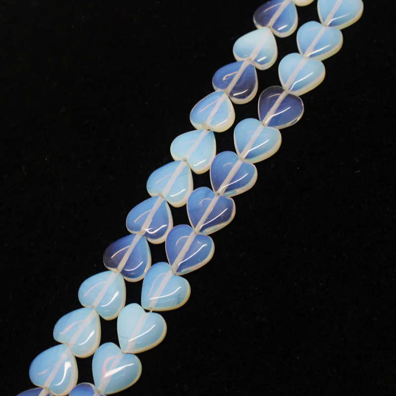 Мини. Заказ $7!12 мм белые опаловые бусины в форме сердца 15 дюймов|loose beads|beads loosebeads