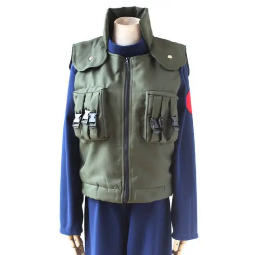 Новый SP1005 Наруто Ниндзя Хатаке Какаши Косплей Топы + Брюки Жилет Костюм V001 |