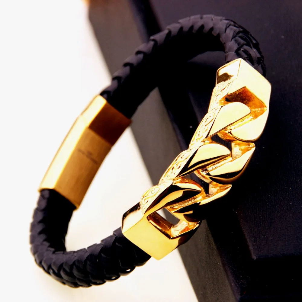 Браслет мужской из нержавеющей стали в винтажном стиле плетеный браслет
