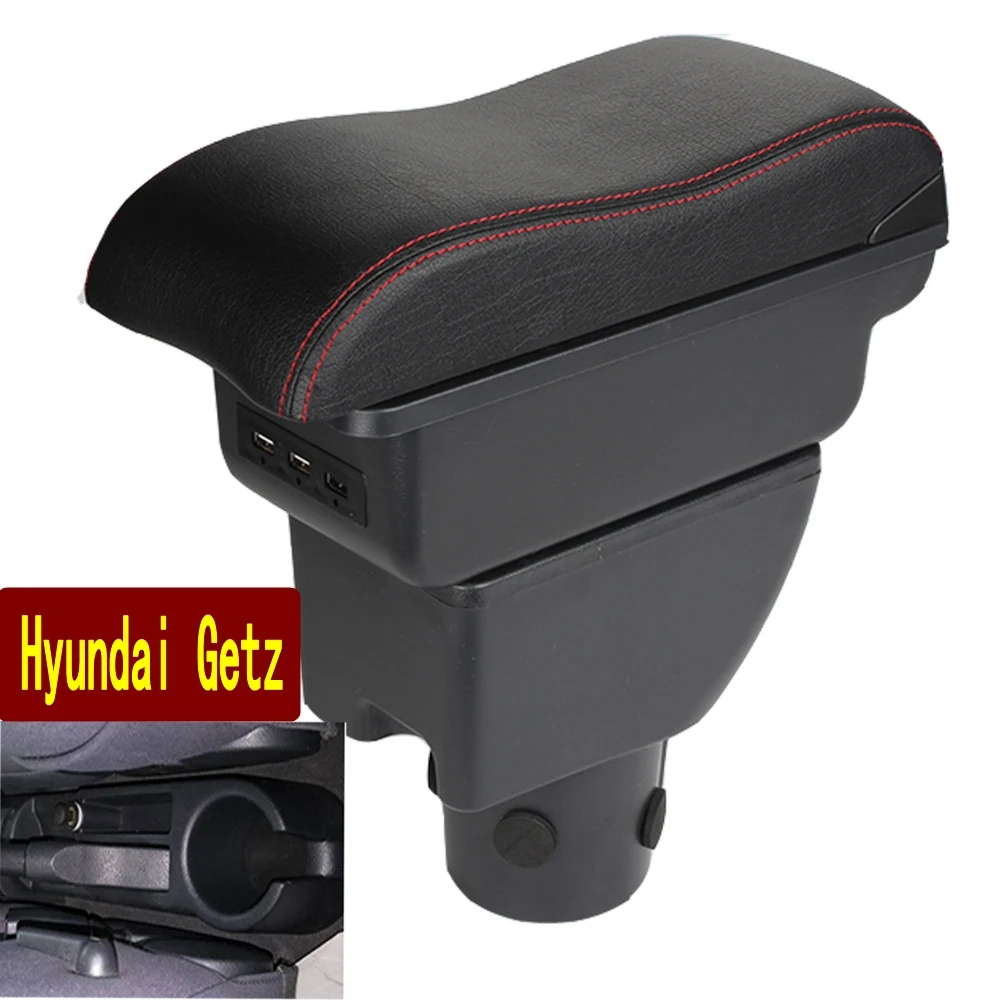 Для hyundai Getz подлокотник коробка hyundai Getz Универсальный Автомобильный центральный подлокотник коробка для хранения держатель стакана, пепельница аксессуары для модификации