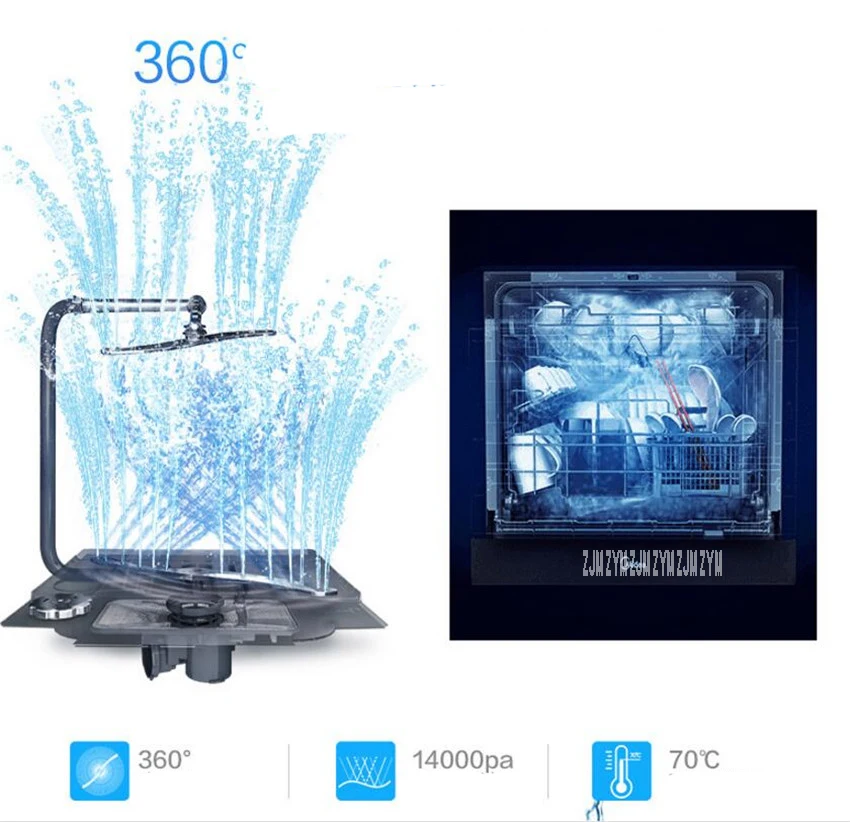 WQP8-W3908T-CN интеллектуальные WI-FI автоматический посудомоечная машина стерилизации сушки экономии энергии и воды Washdisher встроенный