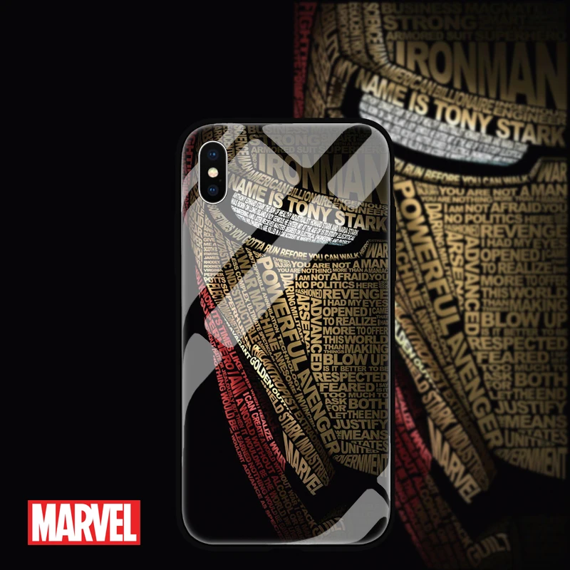 Чехол для телефона Marvel American Captain Apple XS max/XR с защитой от падения из стекла DC Comics