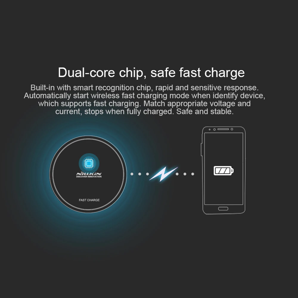 Nillkin 10W PU кожа Qi Быстрое беспроводное зарядное устройство для Samsung Galaxy Note 10 + S10 S9
