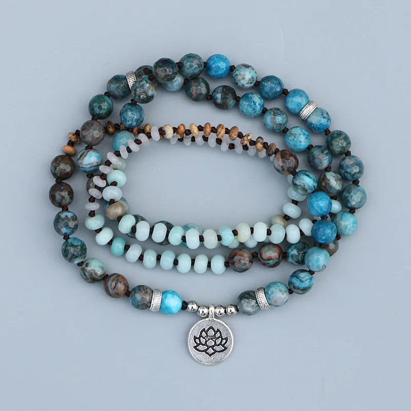 EDOTHALIA Новый Дизайн маленький розовый счеты бисер и граненый Magic синий камень