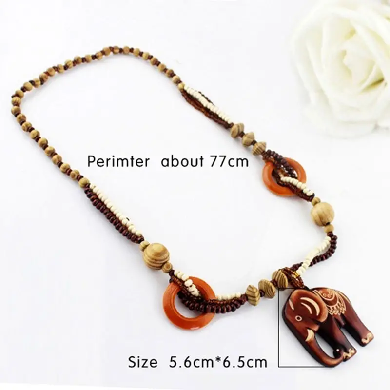 Ювелирные изделия в стиле бохо длинное ожерелье ручной работы из бисера и дерева