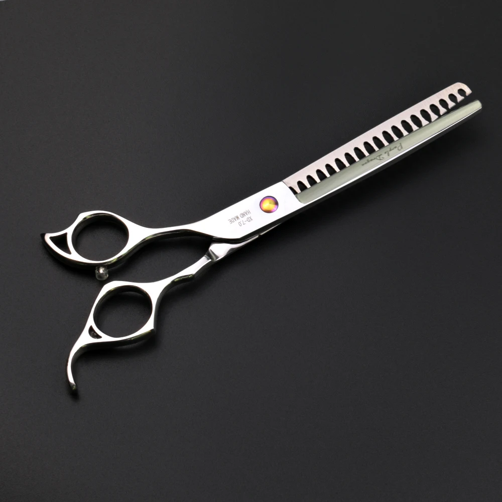 

Purple Dragon 7.0 inch Left Hand Pet Scissors Dog Grooming Scissors Straight & Thinning Shears Sharp Edge Shark Scissor