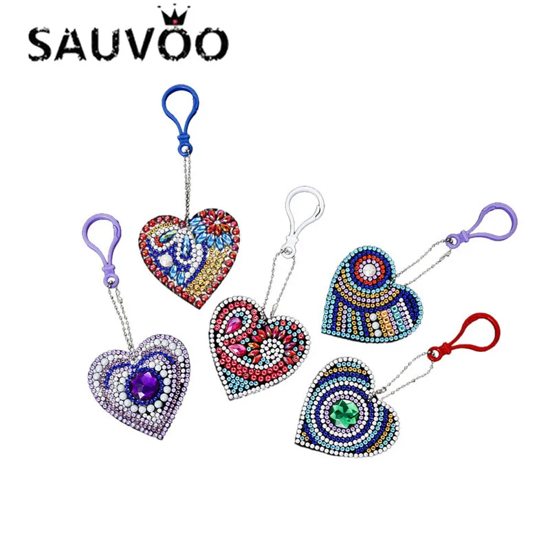 SAUVOO 5 шт./компл. Любовник Сердце Стиль Милый акриловый модная цепочка для ключей