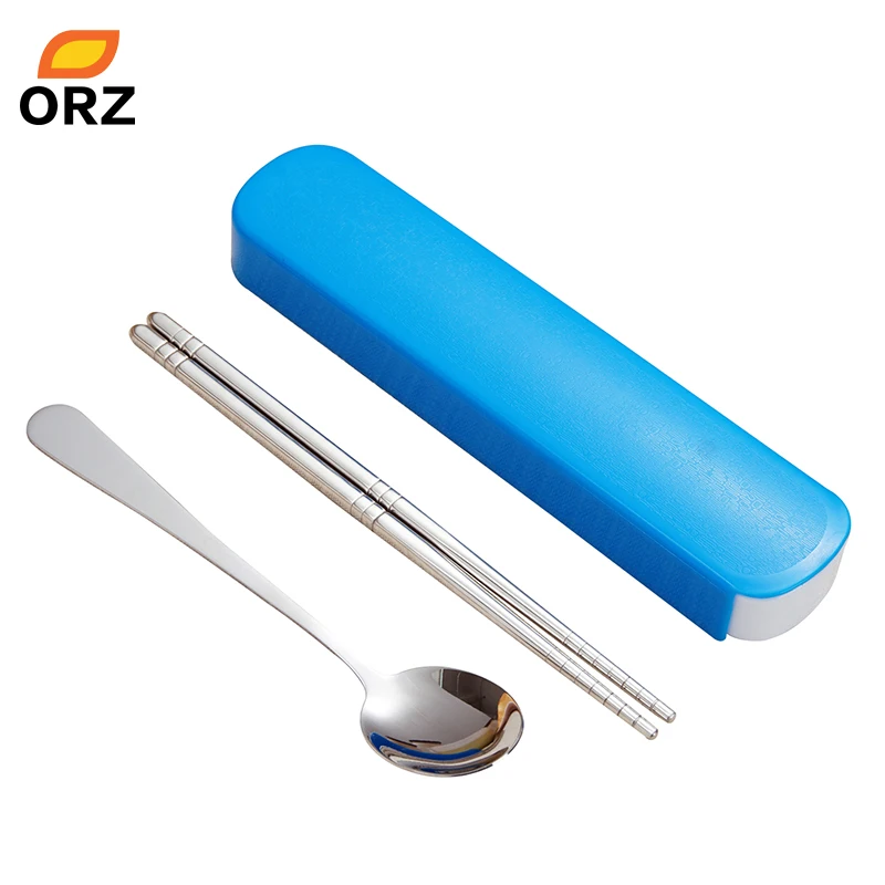 ORZ набор посуды с коробкой портативная ложка из нержавеющей стали и палочки для