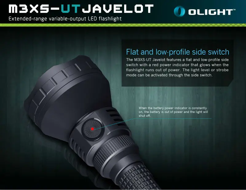 OLIGHT M3XS UT фонарь Javelot Cree XP L светодиодный фонарик 1200 люмен 1000 м тактический