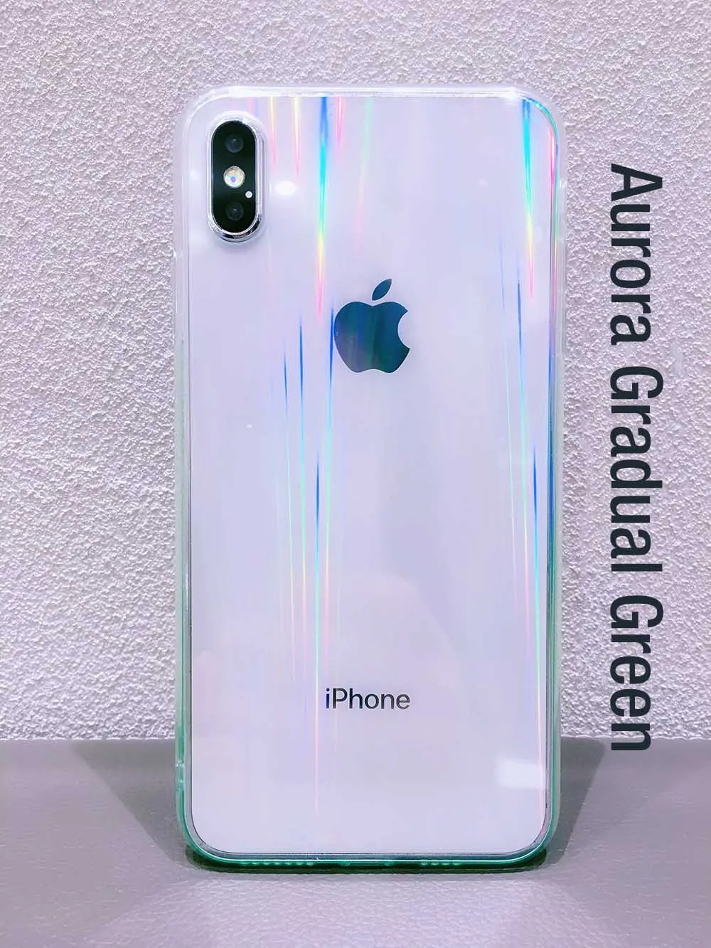 LYMOC градиентная Лазерная Радуга чехол для iPhone 11 pro Max прозрачный закаленное стекло Fundas для iPhone X Xr 7 8 Plus акриловый чехол - Цвет: Green