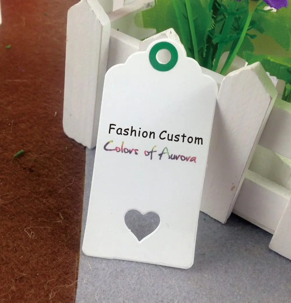 Высечка высечка ярлыка Пользовательский логотип гребешок белая бирка