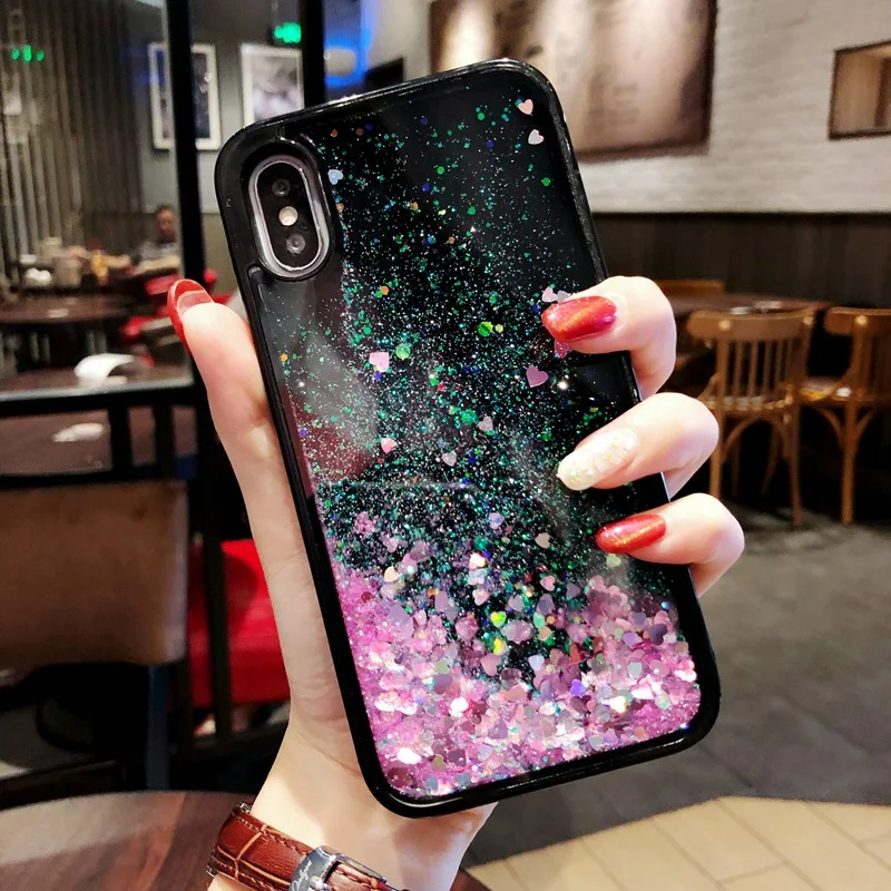 Роскошные блестящие чехлы для телефонов Huawei Honor 6X с жидким песком и зыбучим