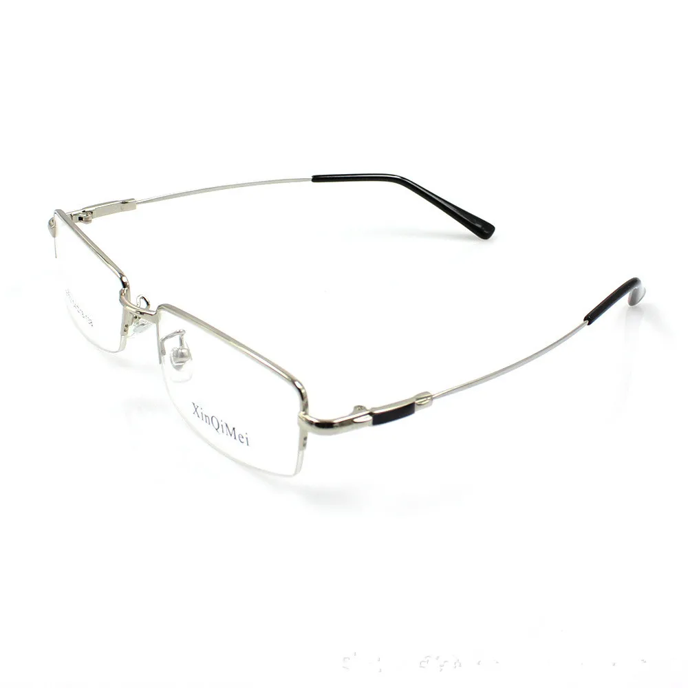 Новинка мужские стильные очки с полуободковой оправой из титанового сплава