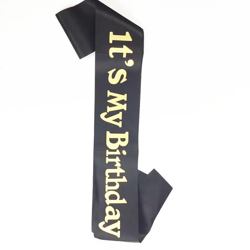 1 шт. принадлежности для вечеринок блестящее золото моя лента дня рождения