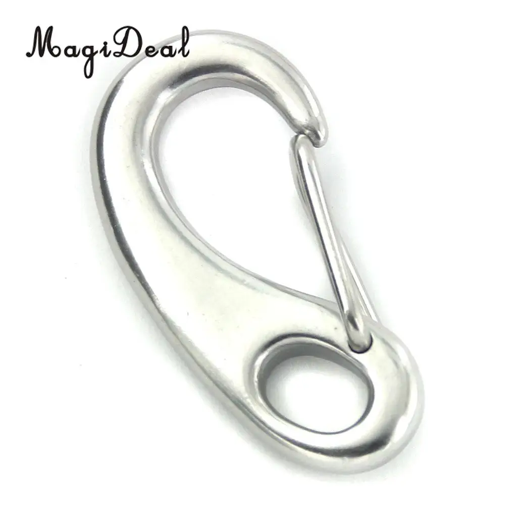 MagiDeal Высокое качество Наружная Пряжка 2xcarabiner Альпинизм из нержавеющей стали