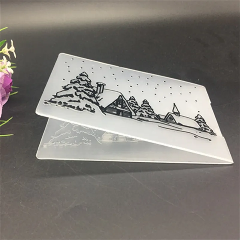 Рождественская папка для тиснения карточки рукоделия скрапбукинга